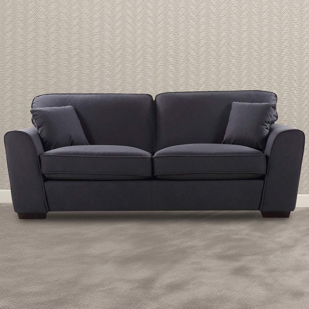 Chelsea 3 Seater Charcoal Fabric Sofa Image 1