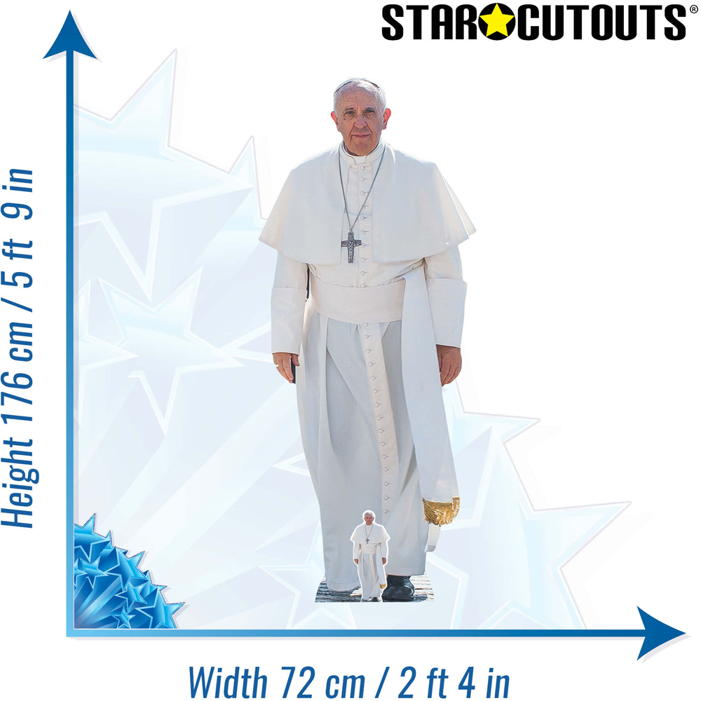 Star Cutouts Pope Francis Cardboard Cutout 5.9ft Image 4