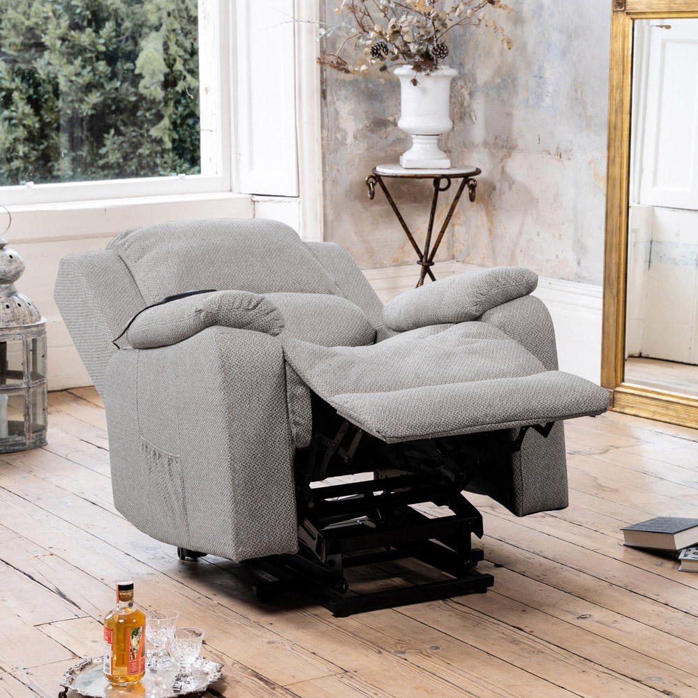 Artemis Home Marldon Light Grey Massage and Heat Electric Recliner Chair Image 3