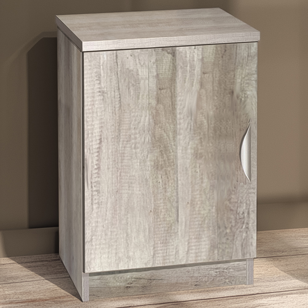 R White Cabinets Single Door Grey Desk Height Cupboard Image 1
