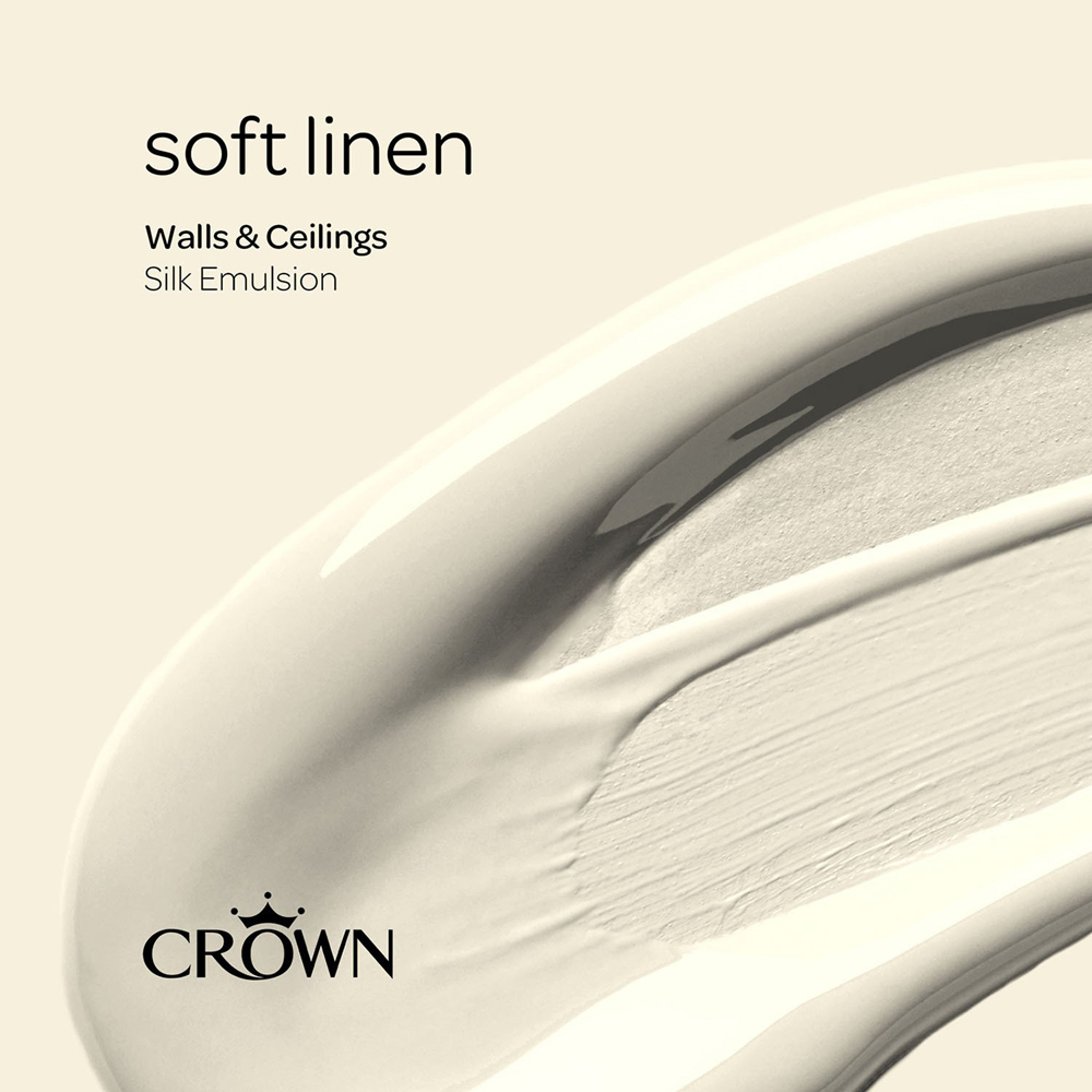 Crown Silk Emulsion Paint 5L - Soft Linen Image 7