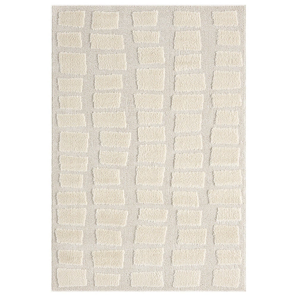 Desire Rugs Isabella Cream Embossed Cobble Rug 120 x 170cm Image 1