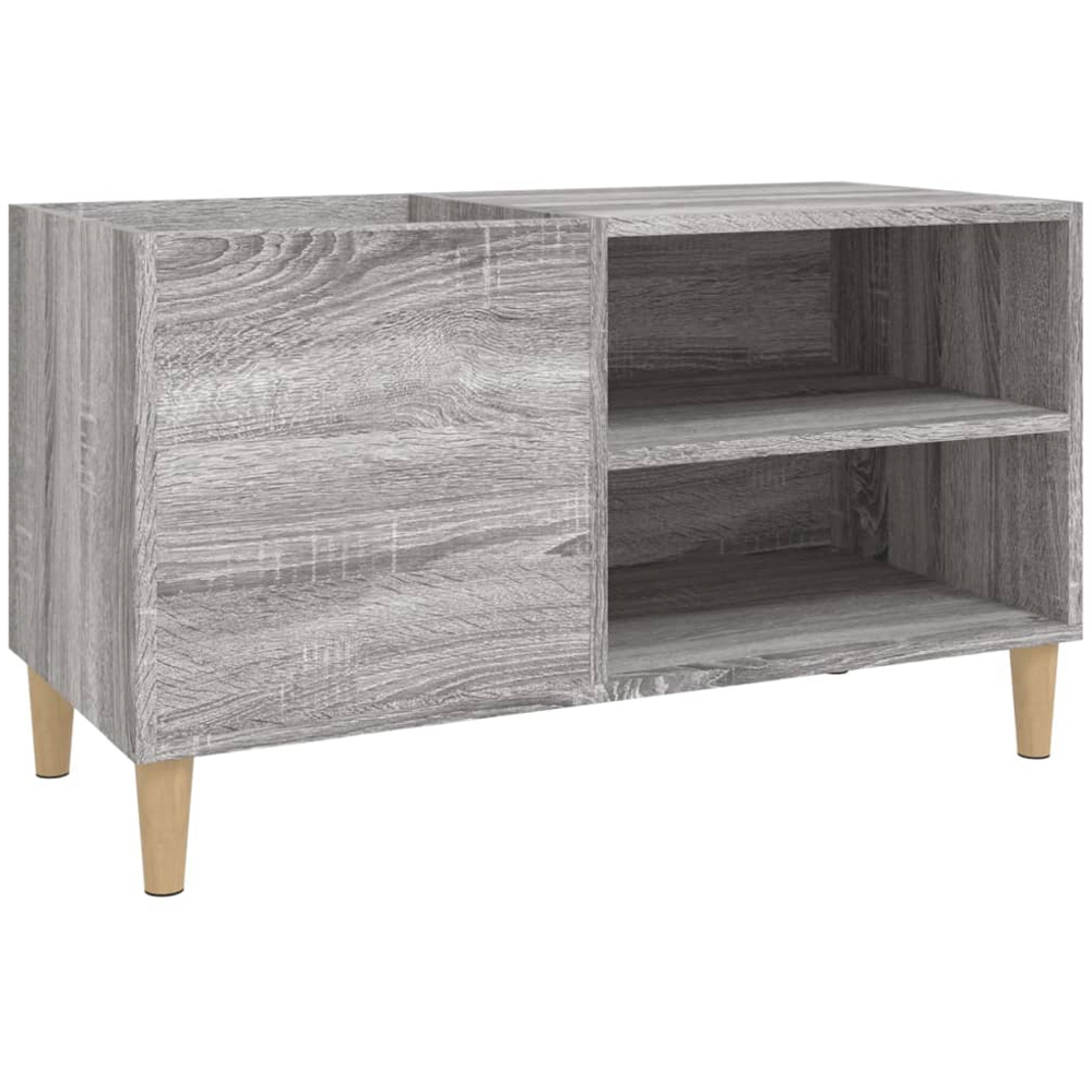 vidaXL 2 Shelf Grey Sonoma Record Cabinet Image 2