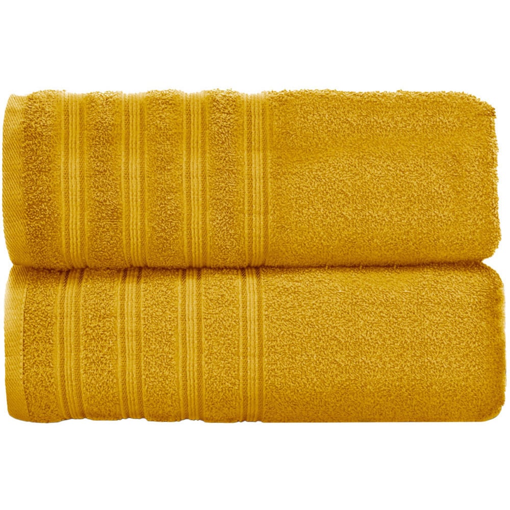 Velosso Hampi Cotton Yellow Super Jumbo Sheet Set of 2 Image 1
