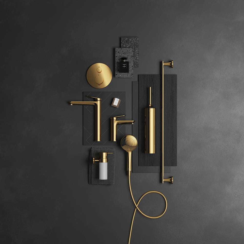 Duravit MinusFlow Polished Gold Jet Hand Shower Image 5