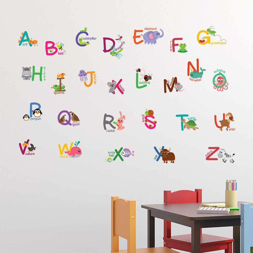Walplus Kids Fauna Animal Alphabets Self Adhesive Wall Stickers Image 4