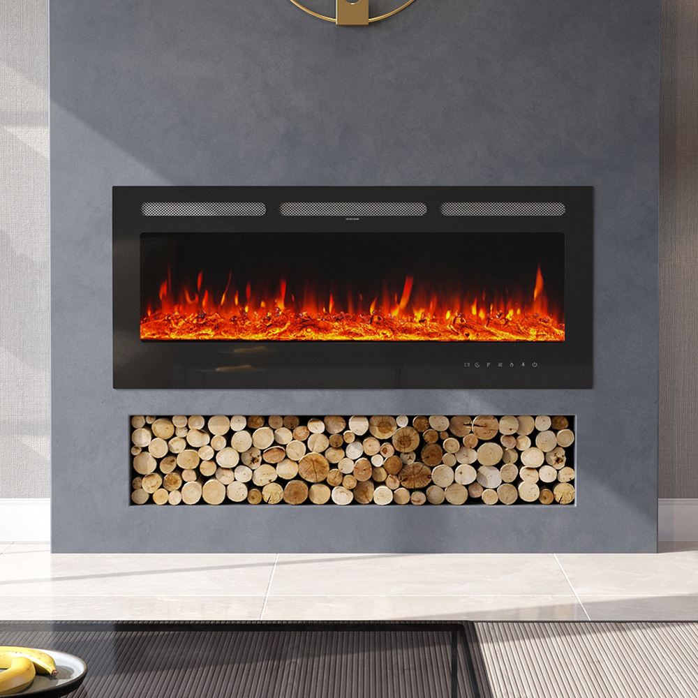 Living and Home Wall Mounted or Recessed Electric Fireplace Image 2