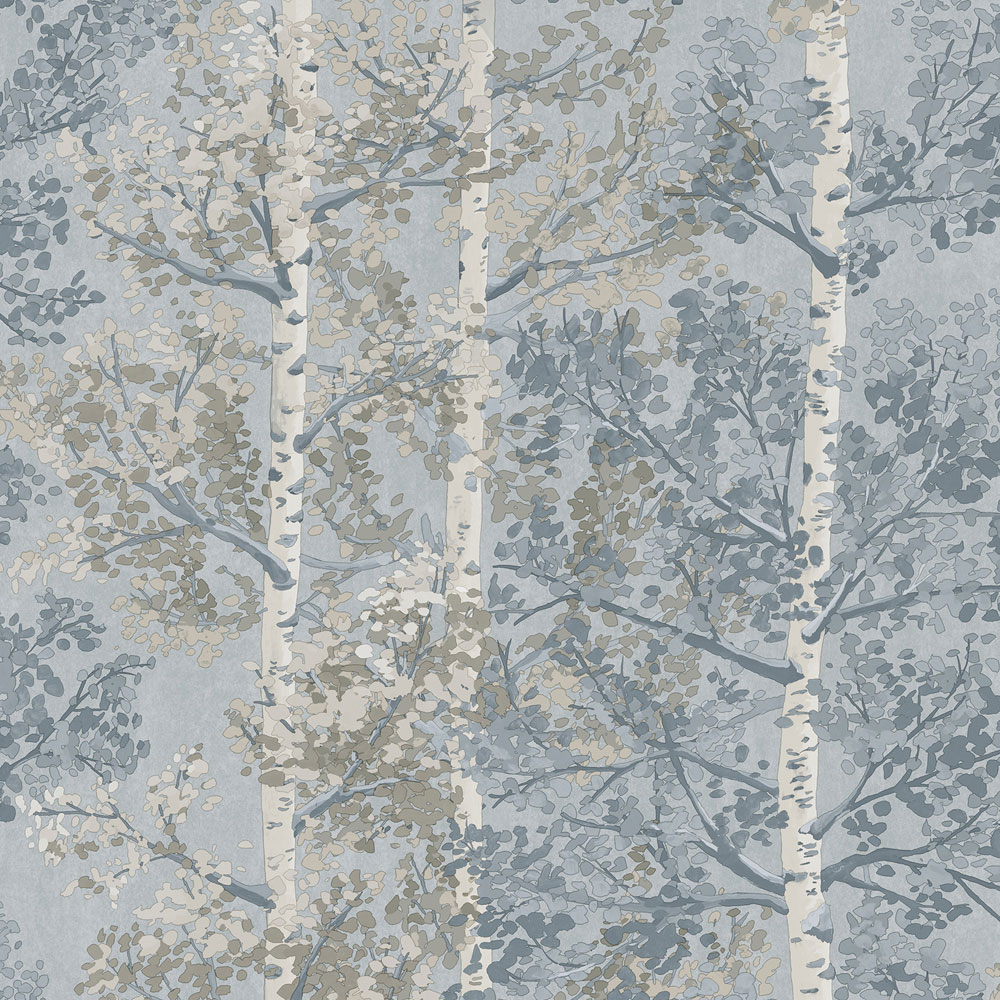 Rasch Wallpaper Silverwood Blue Wallpaper Image 1