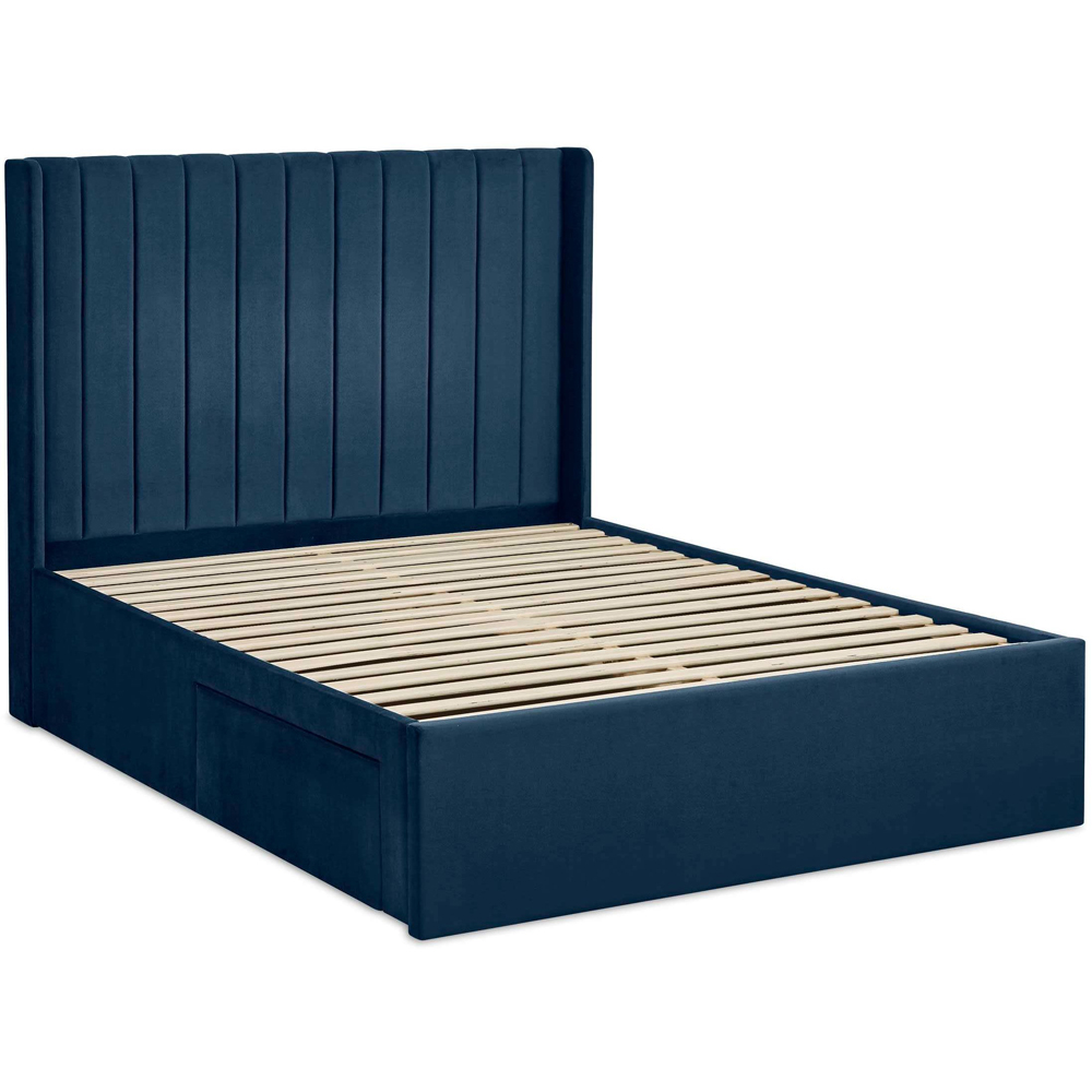 Julian Bowen Leila Royal Blue Double Bed with Dual Storage Door Image 2