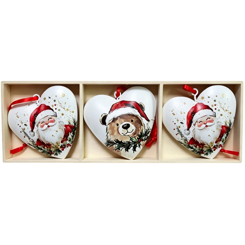 Set of 3 Heart Decorations Image 4