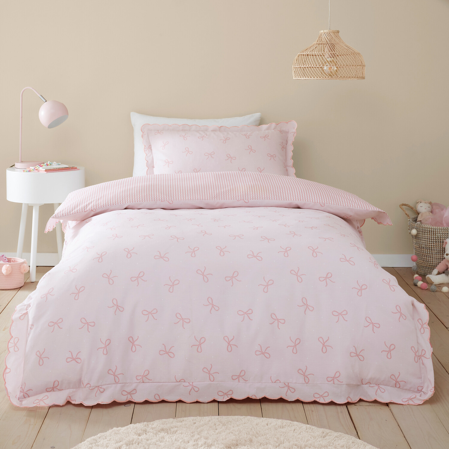 Florence Bows Duvet Set Pink Image 2