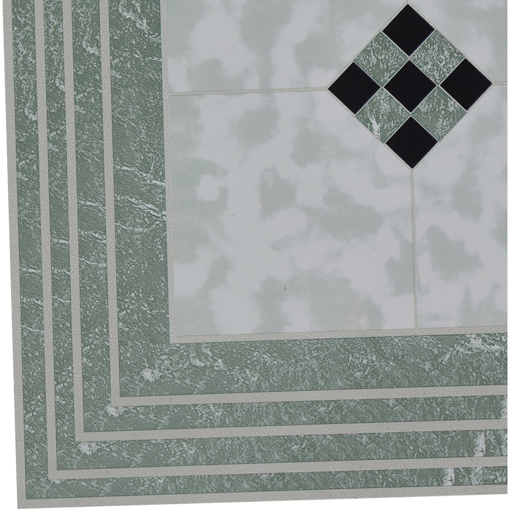 Living and Home Green Self-Adhesive PVC Flooring Tile 30 Pack Image 4