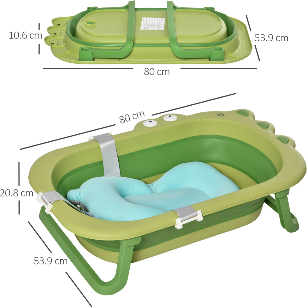 Portland Green Baby Foldable Bath Tub Image 3