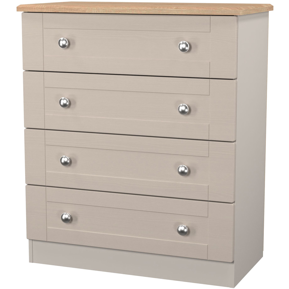 Crowndale Sussex 4 Drawer Kashmir Ash and Bardolino Oak Chest of Drawers Ready Assembled Image 3