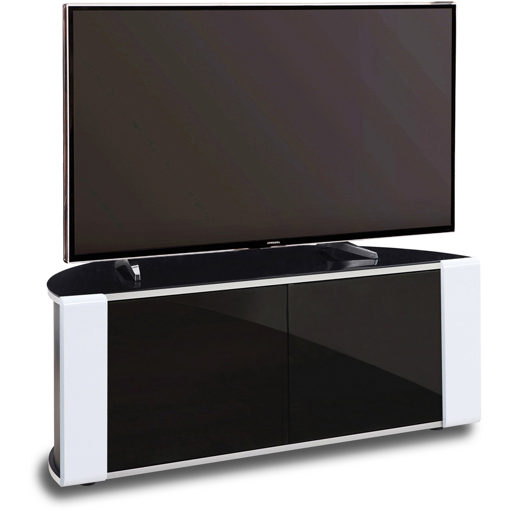 MDA Designs Sirius 850 2 Door Black and White TV Cabinet Image 3