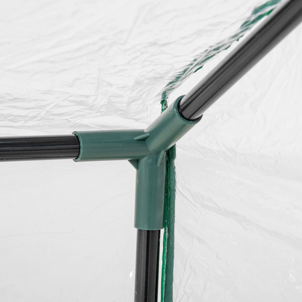 Outsunny 2 x 4ft Clear PVC Cover Greenhouse with Windows Image 4
