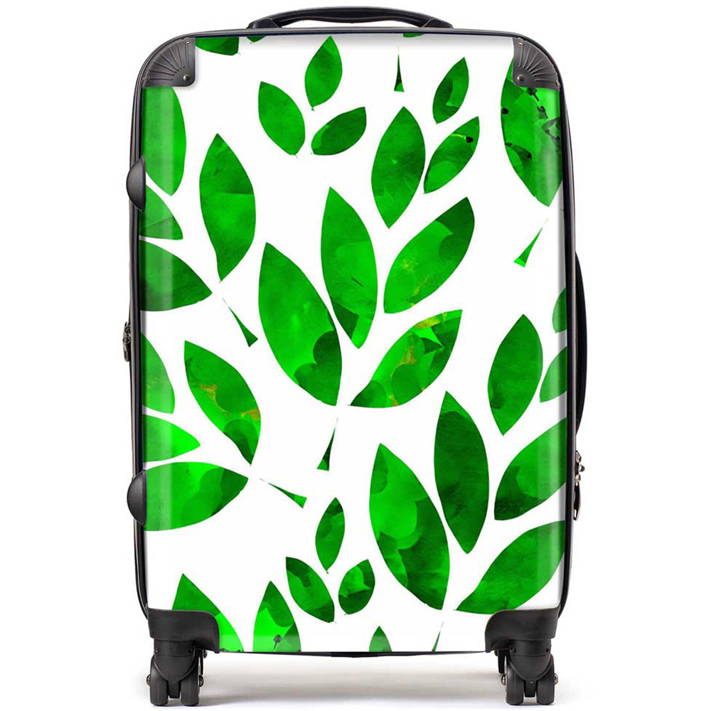 Warren Reed Designer Medium Abstract Watercolour Leaves Suitcase Image 1
