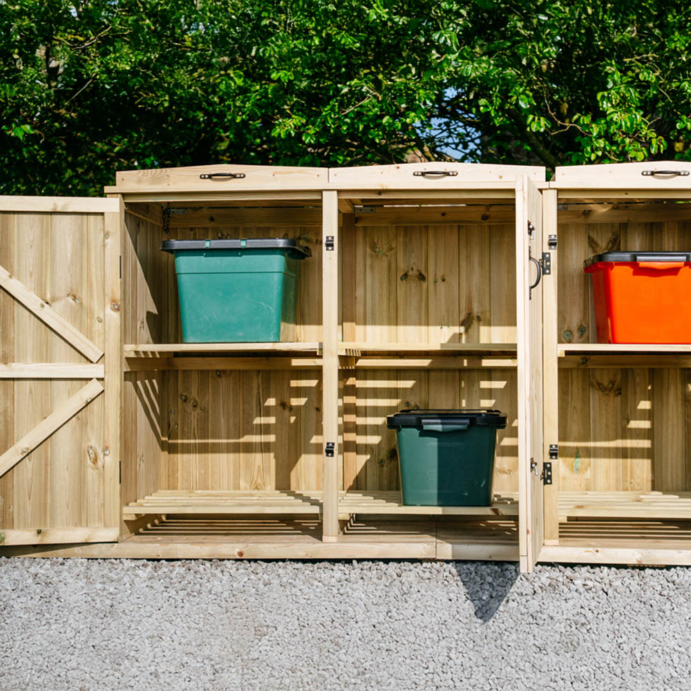 The Garden Village Chatburn 6 Recycle Box Storage Shed Image 7