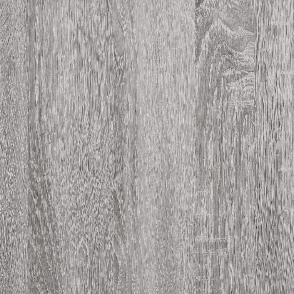 vidaXL 3 Shelf Sonoma Grey Record Cabinet Image 8