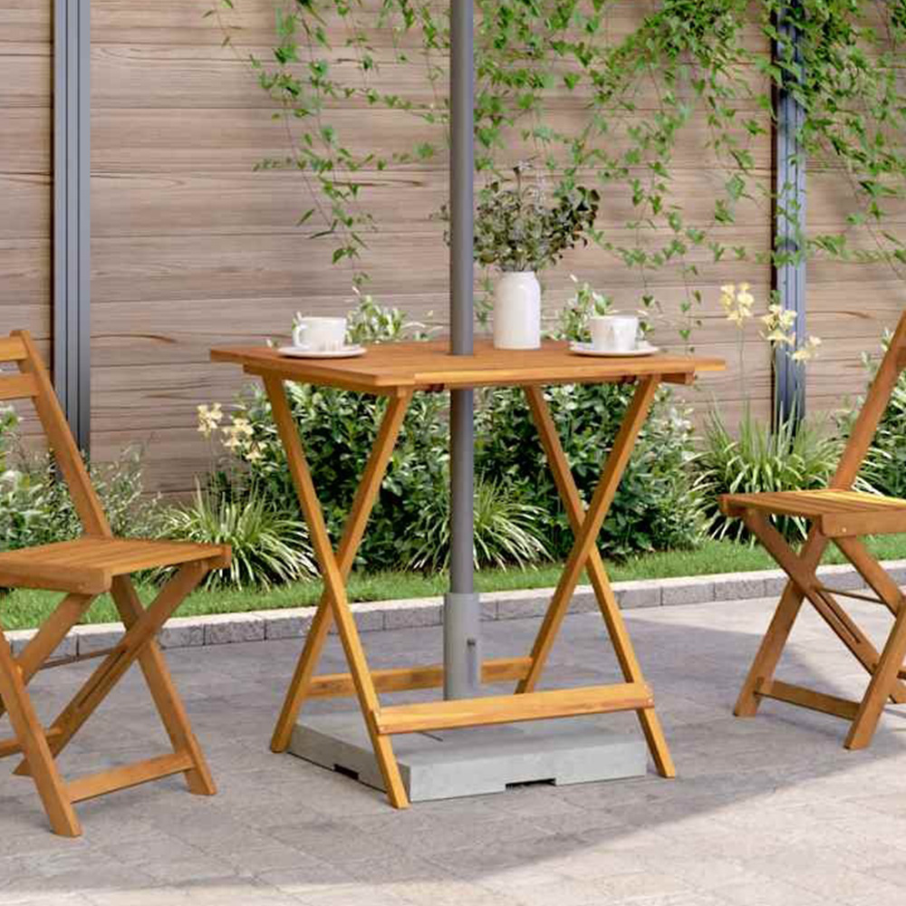 Walplus Natural Solid Acacia Wood Garden Table Image 1