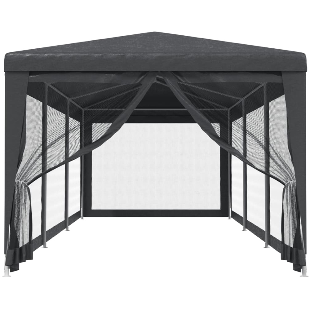 vidaXL 3 x 9m Anthracite Foldable Party Tent with 8 Mesh Sidewalls Image 3