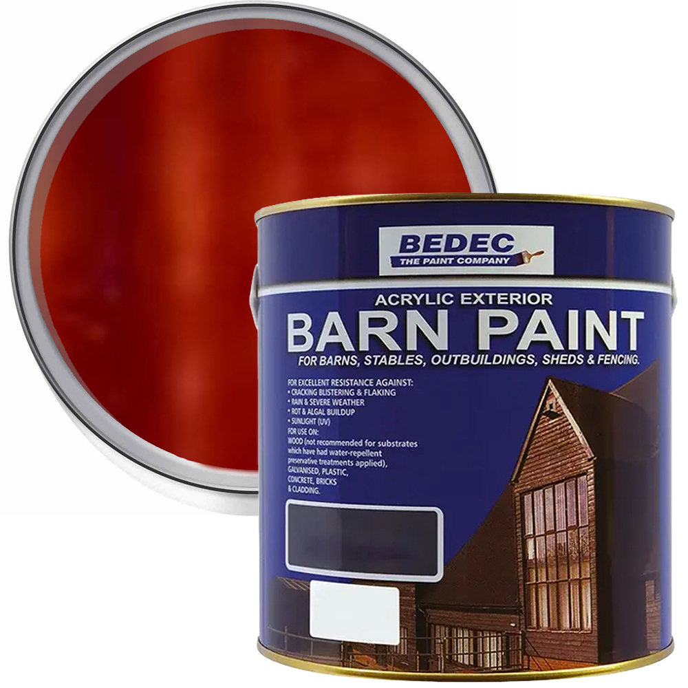 Bedec Mahogany Wood Stain Semi Gloss Barn Paint 2.5L Image 1