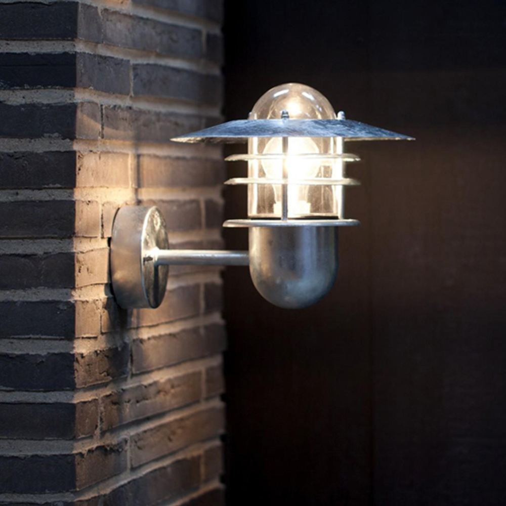 Nordlux Agger Galvanised Steel Outdoor Wall Light Image 2