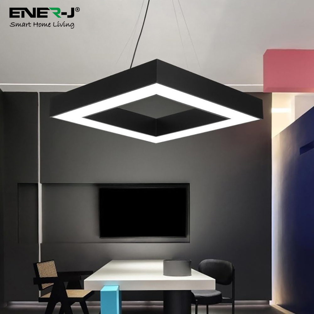 ENER-J 40W Hollow Square Pendant Light Image 4