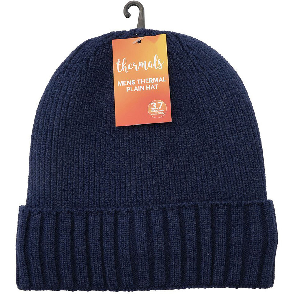 Mens Assorted Thermal Plain Hat - Black / Grey / Navy Image 15
