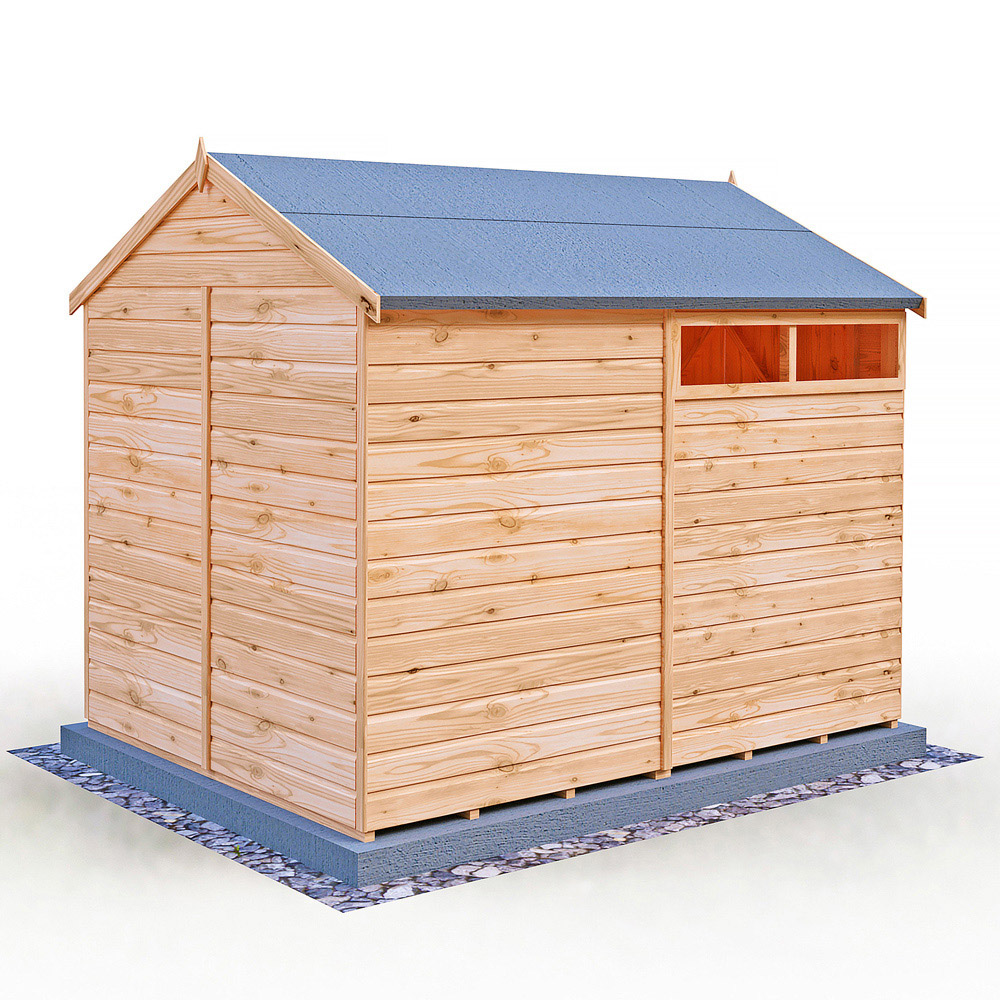 Shire GB Langley 8 x 6ft Shiplap Double Door Garden Shed Image 4