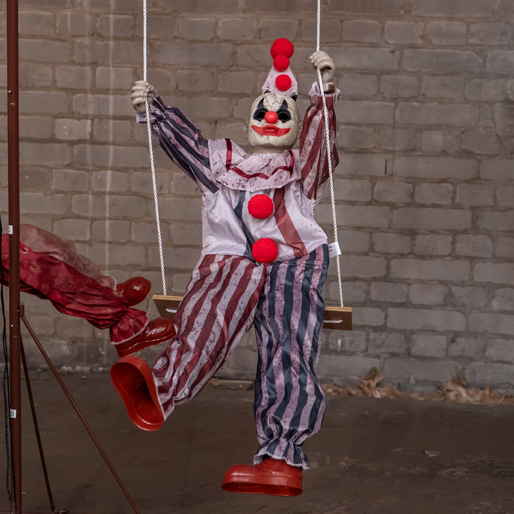Samuel Alexander Clown Go-Round Animated Halloween Prop Decoration 6ft Image 7