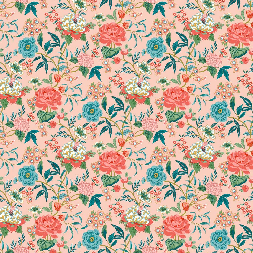 furn. Azalea Floral Pink Matte Wallpaper Image 1