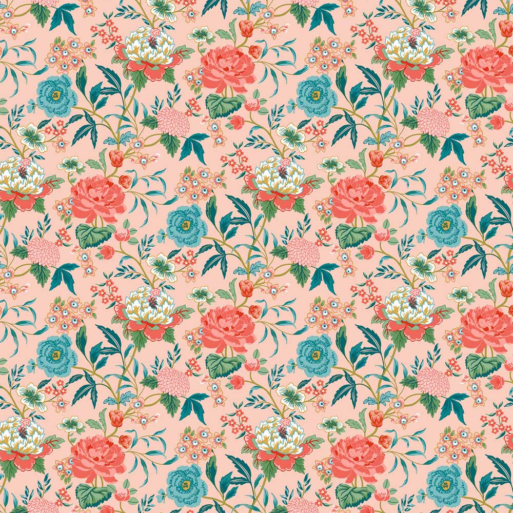 furn. Azalea Floral Pink Matte Wallpaper Image 1