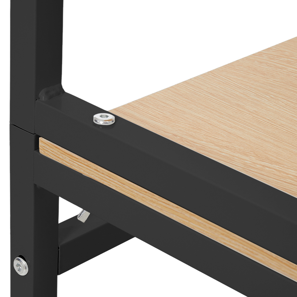 Living and Home 3 Shelf Black Over Toilet Storage Shelf Image 3