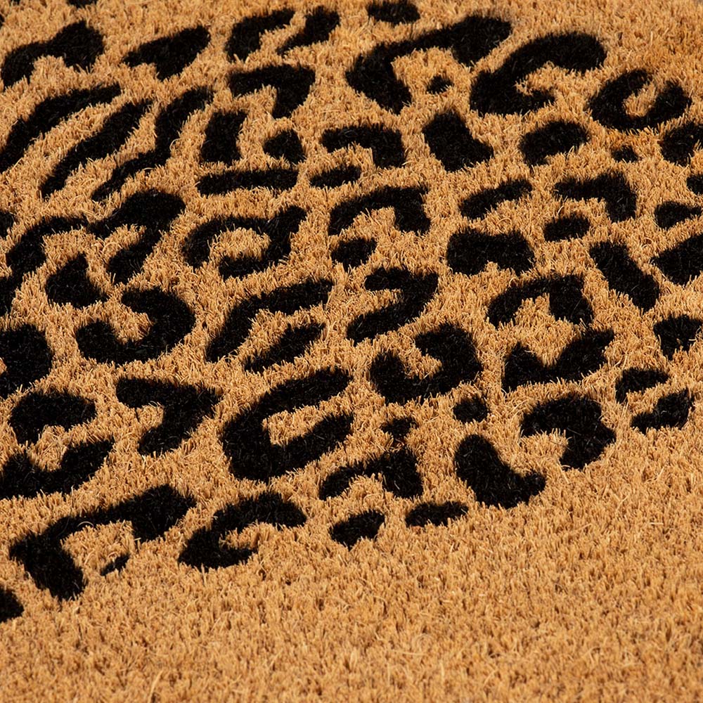 Astley Natural Heart Leopard Coir Doormat 60 x 40cm Image 3