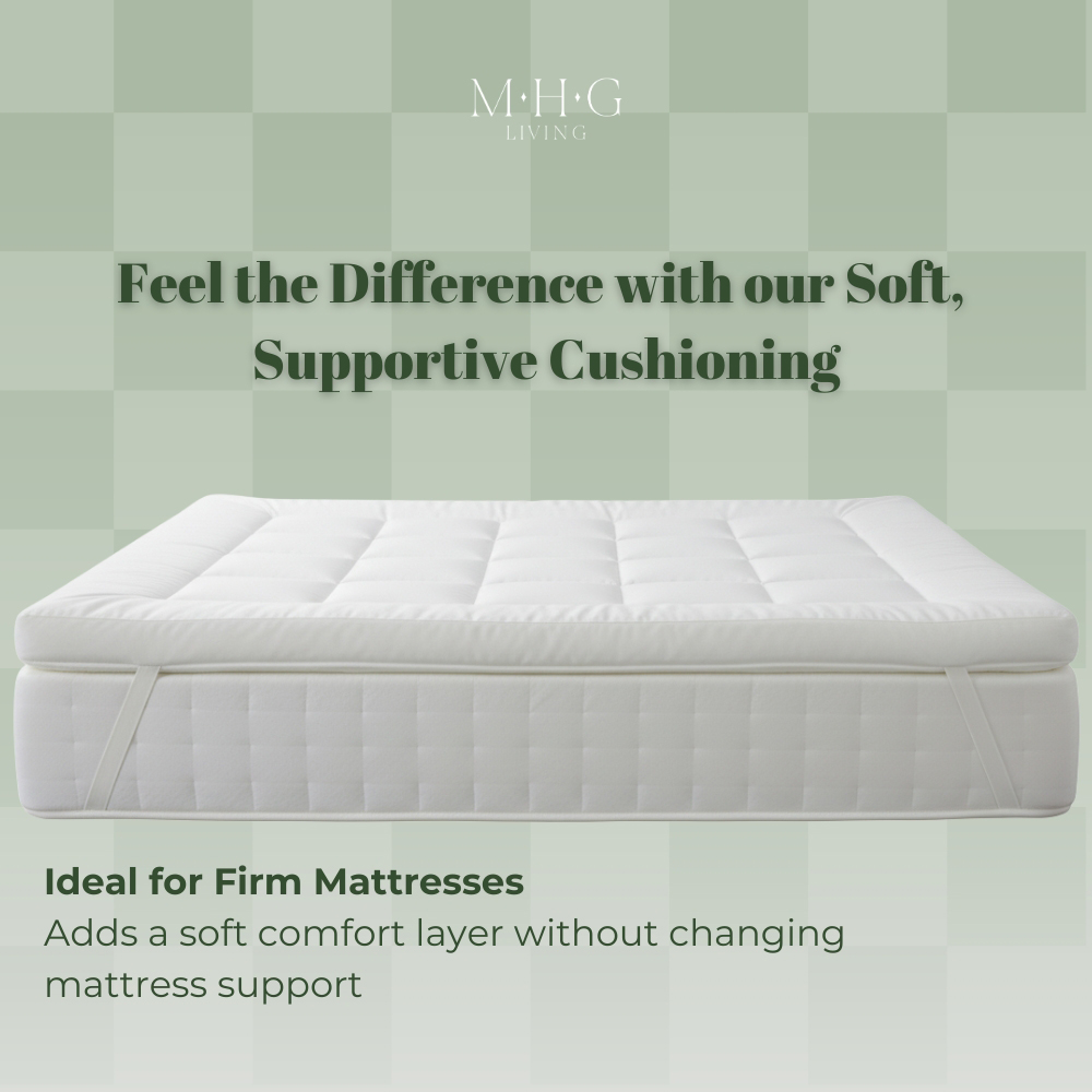 MHG Living King Size Hollowfibre Mattress Topper Image 7