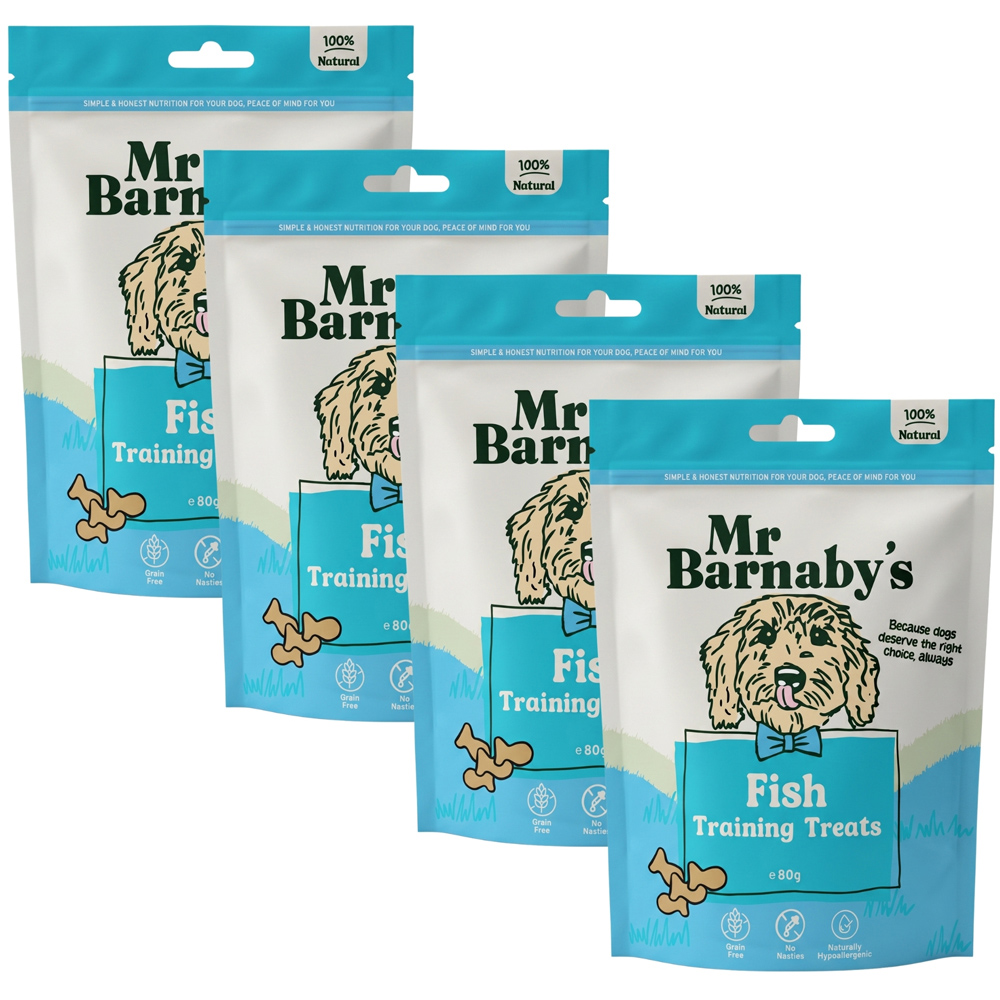 Mr Barnaby's Fish Dog Training Treats 80g 4 Pack Image 1