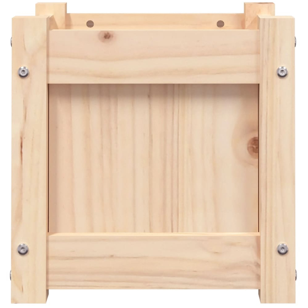 vidaXL Brown Pine Wood Garden Planter 31 x 31 x 31cm Image 4