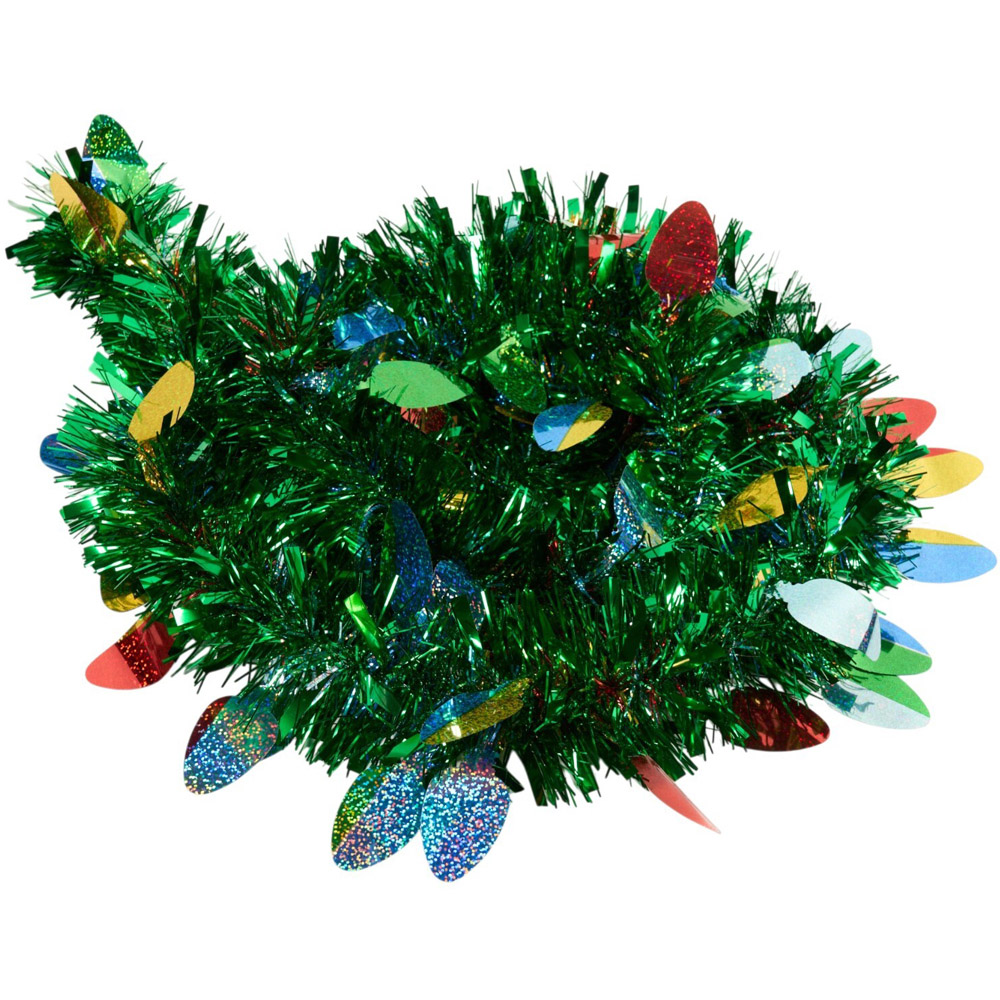 Retro Bulb Multi Coloured Tinsel Image 3