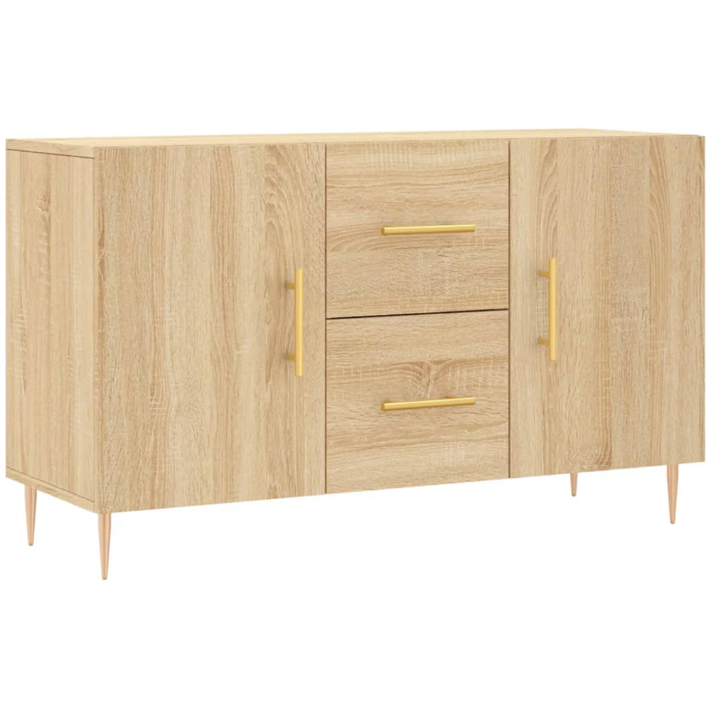 vidaXL 2 Door 2 Drawer Sonoma Oak Sideboard Image 2