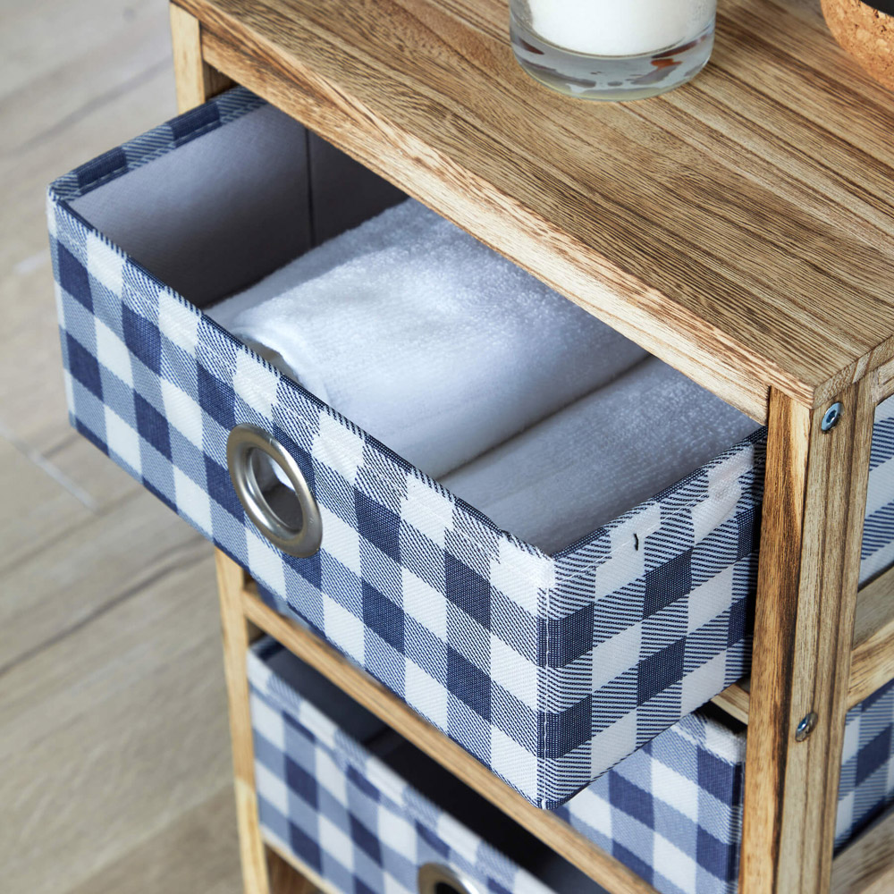 Home Source Weybourne 3 Drawer Fabric Storage Unit Image 5