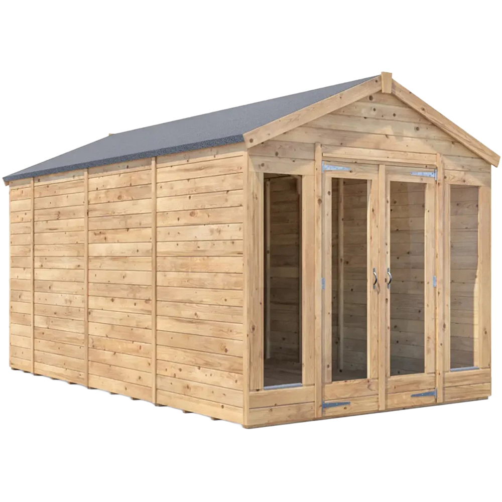 Dunster House RagePanda 8 x 13ft Modular Brown Superfelt Apex Summerhouse Image 1