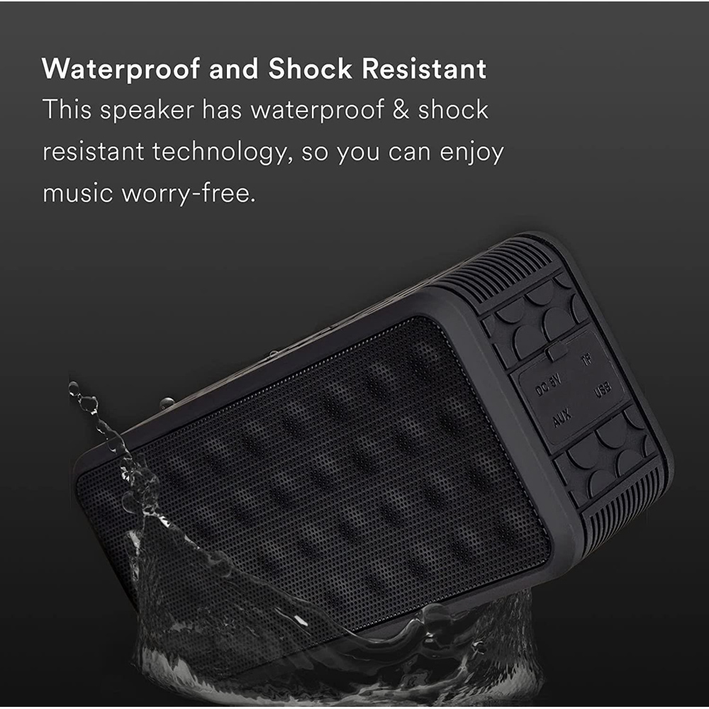 Aquarius Black Portable Bluetooth Speaker Image 4