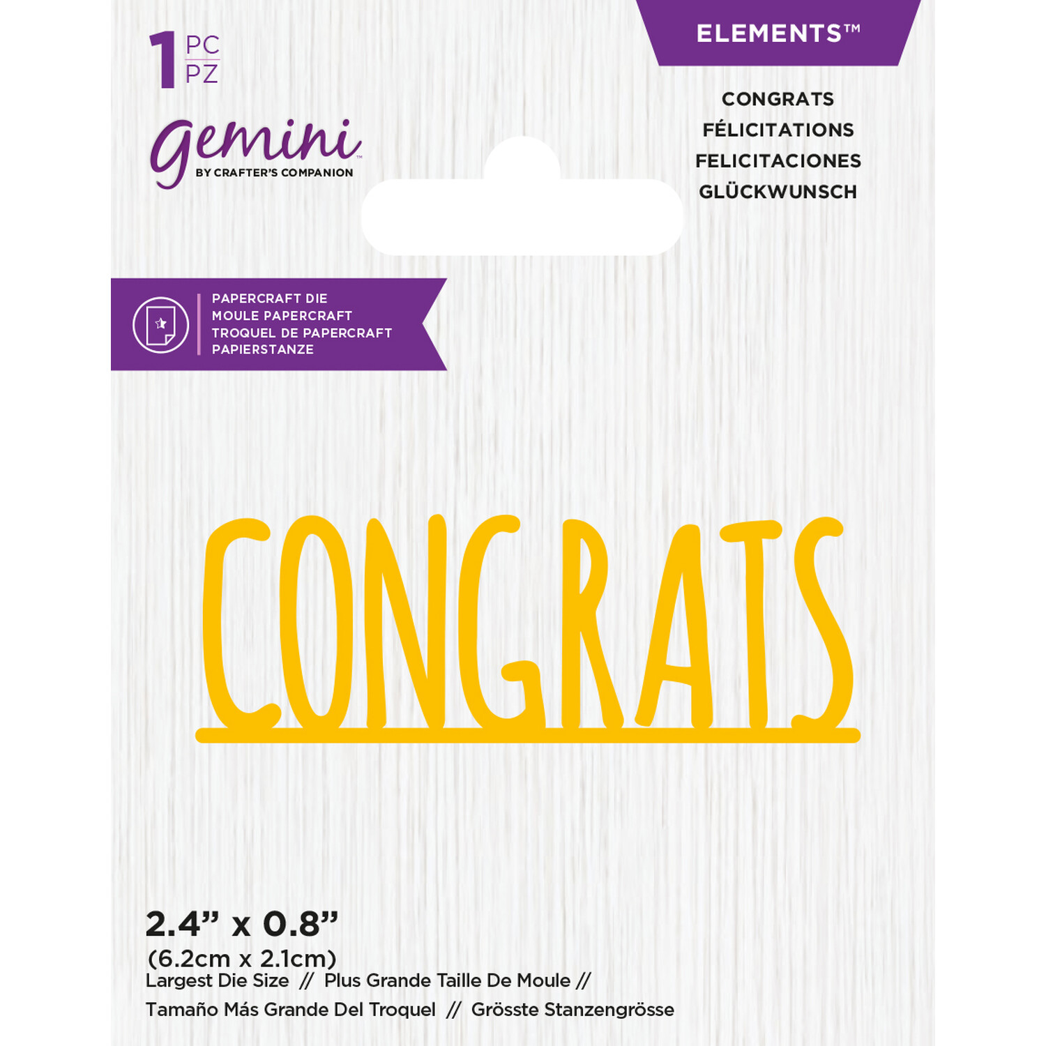 Crafter's Companion Gemini Mini Die Set - Congrats Image 1
