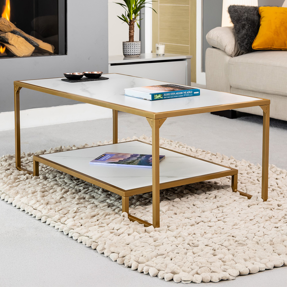 Artemis Home Aether Single Shelf Rectangular Coffee Table Image 1
