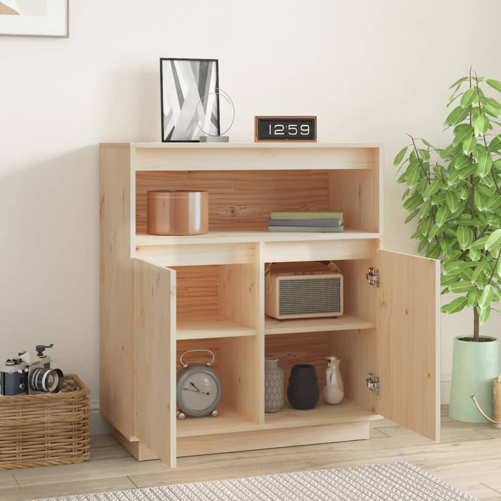 vidaXL 2 Door Single Shelf Sonoma Oak Sideboard Image 8