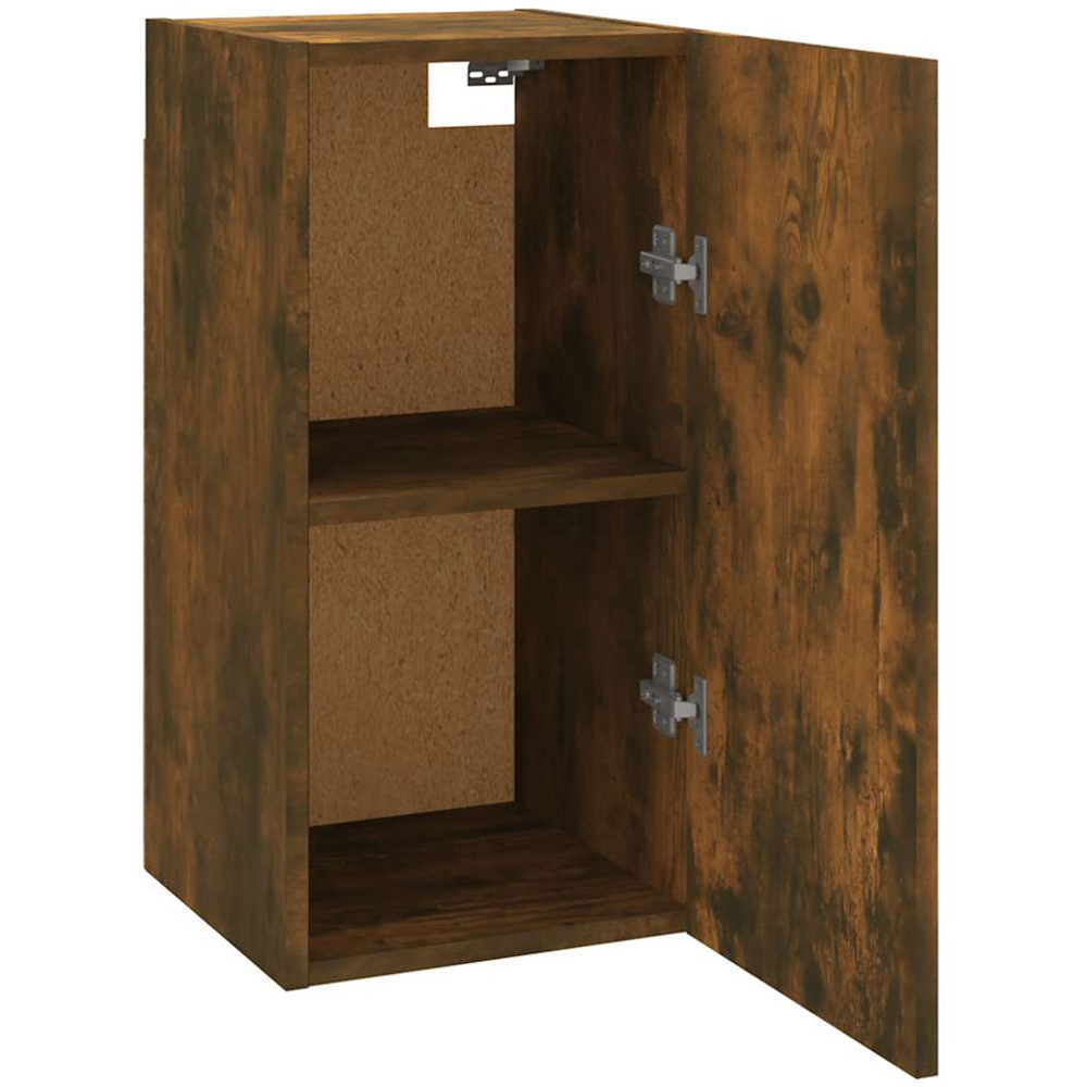 vidaXL Single Door Smoked Oak Wall Mounted TV Cabinet Image 7