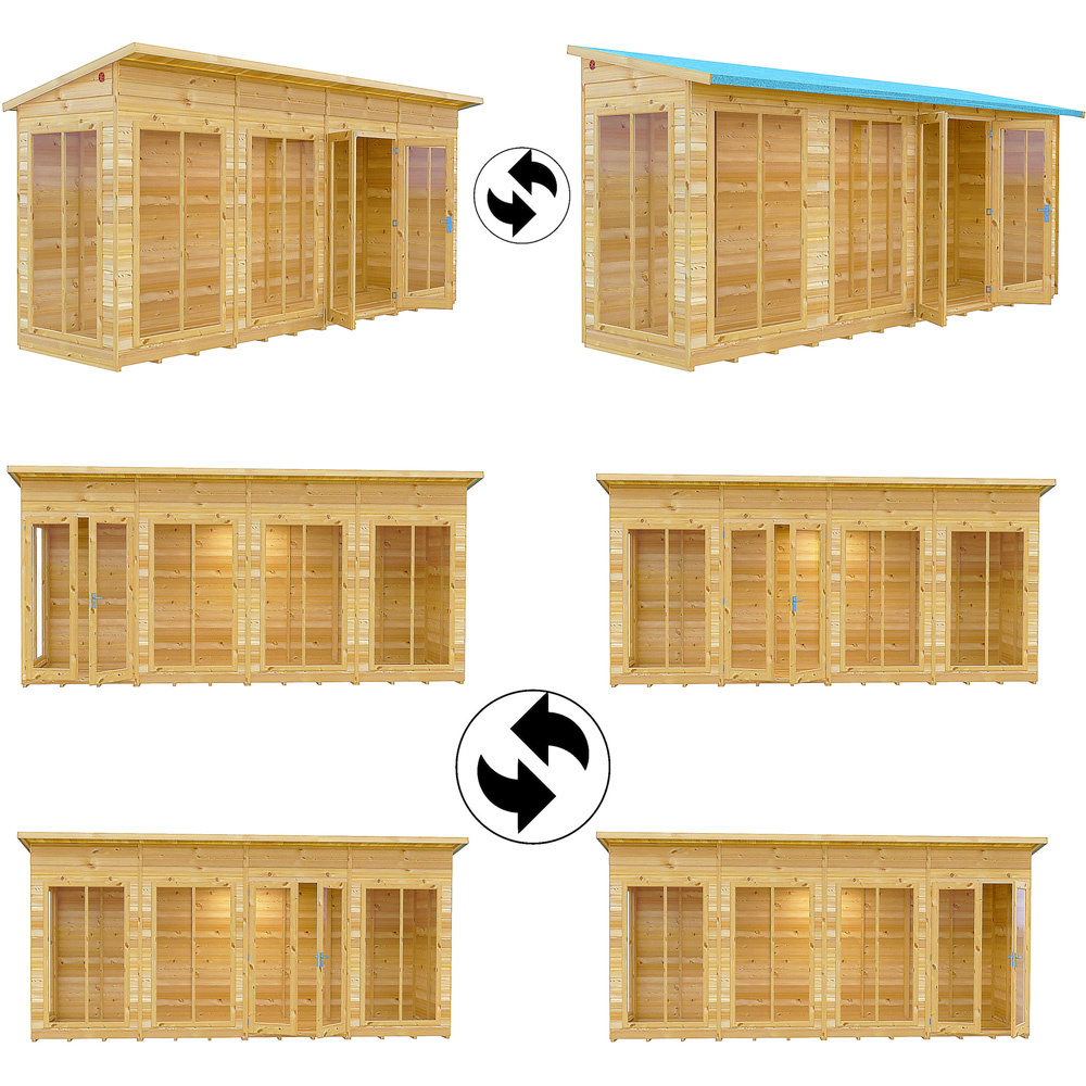 Shire Lela 16 x 4ft Double Door Summerhouse Image 4