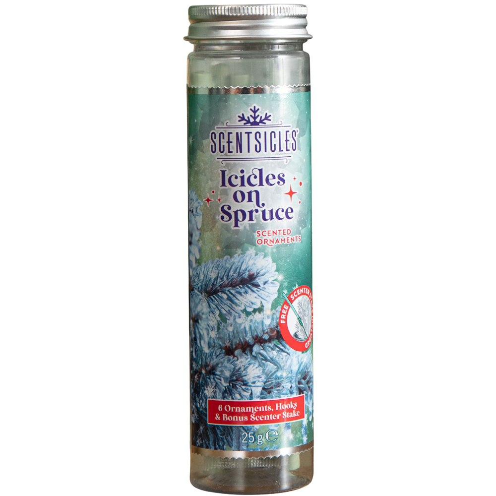 Samuel Alexander Icicles on Spruce Scented Christmas Scentsicles with Hooks 25g Image 1