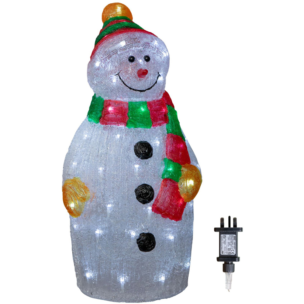 Samuel Alexander 70 Cool White LED Light-Up Ice Snowman Christmas Decoration 55cm Image 3